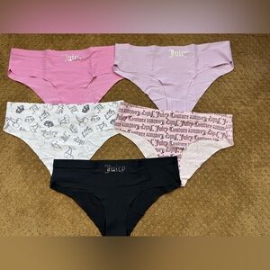 5 pairs of Juicy Couture women underwear